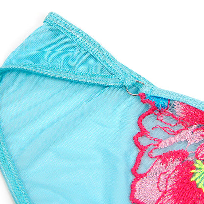 SUBBLIME - 957650 SET REGGISENO E CINTURA RICAMO FIORI ROSA L/XL